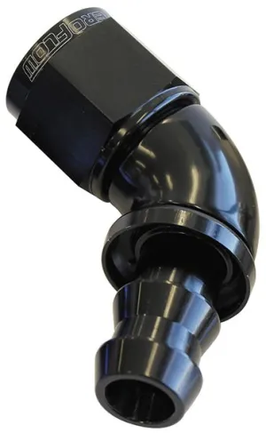 510 Series Full Flow Tight Radius Push Lock 60° Hose End -6AN AF518-06BLK