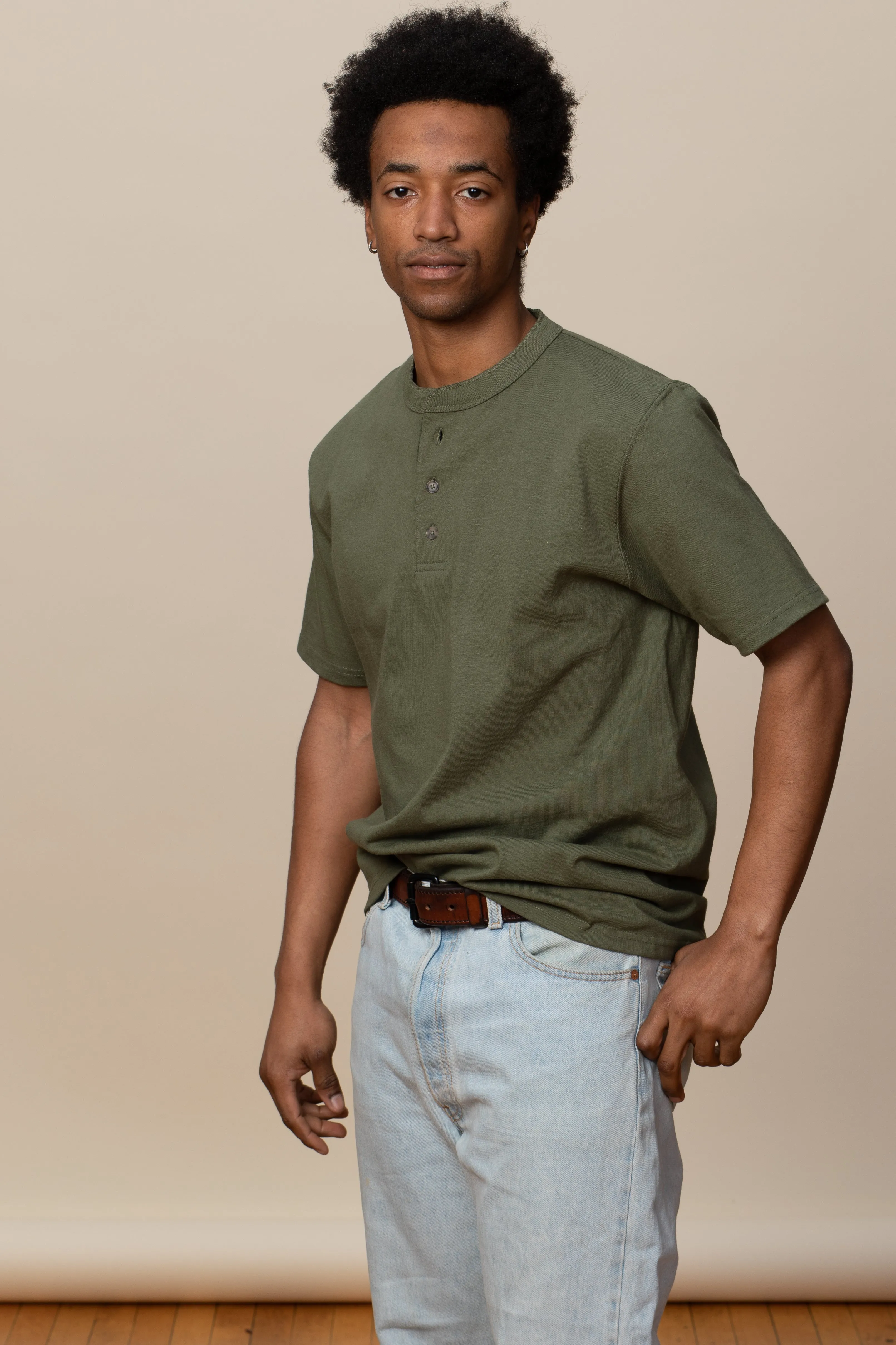 Adult Short Sleeve Henley Classic Fit