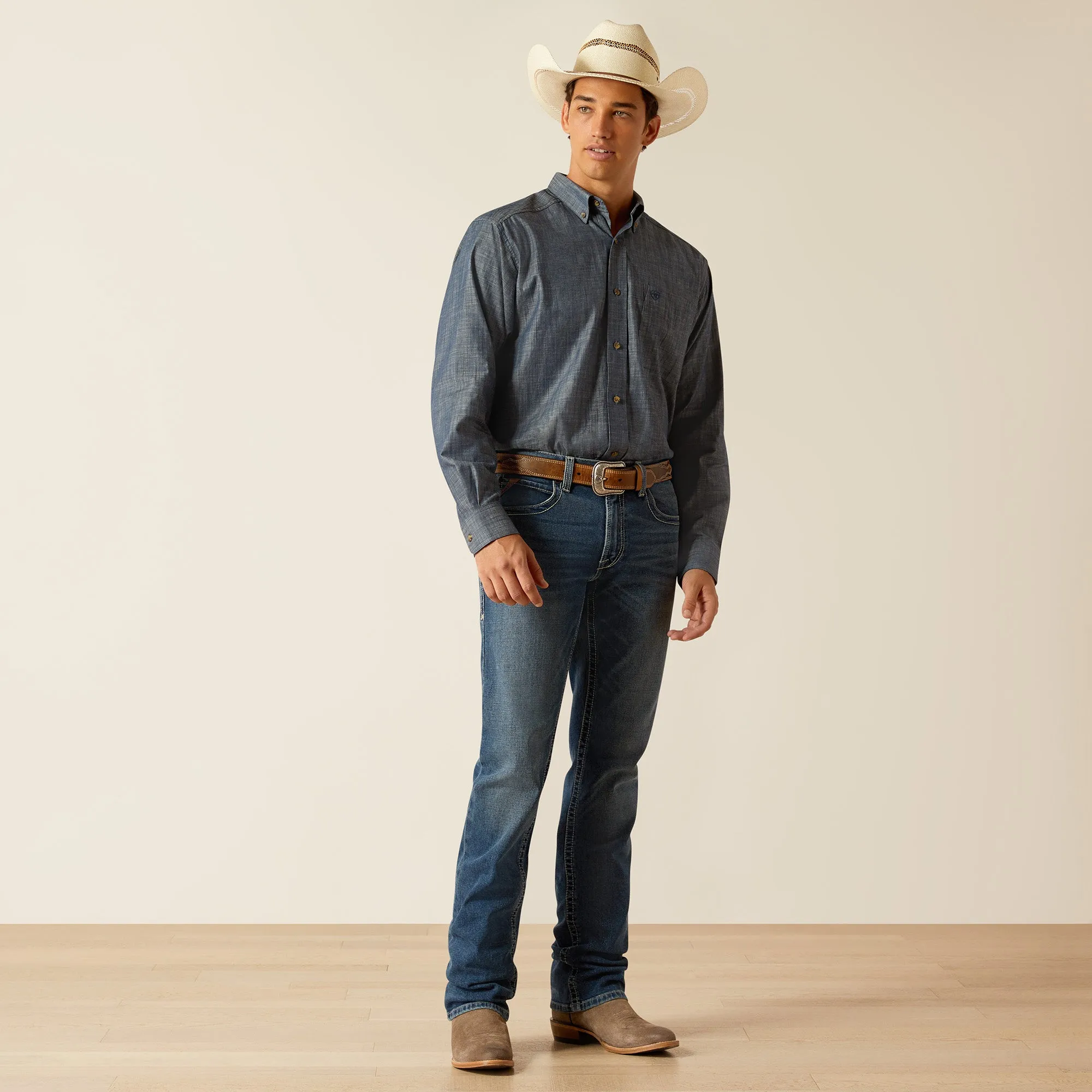 Ariat Patrick Classic Fit Shirt Blue Chambray