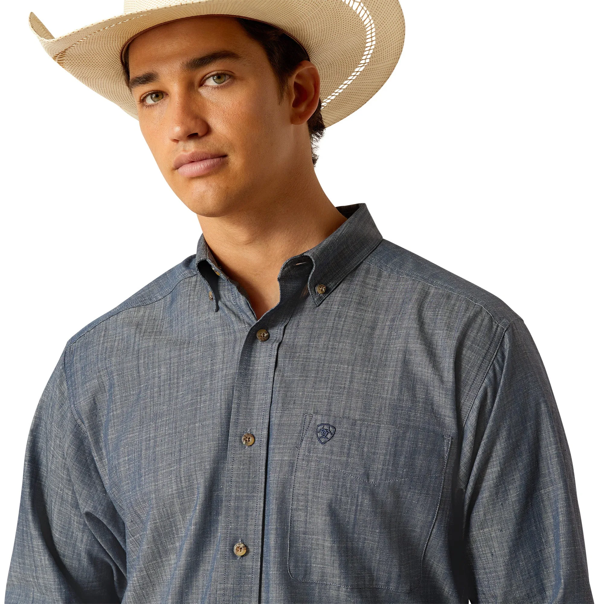 Ariat Patrick Classic Fit Shirt Blue Chambray