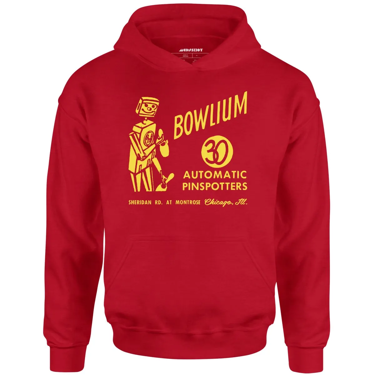 Bowlium v2 - Chicago, IL - Vintage Bowling Alley - Unisex Hoodie