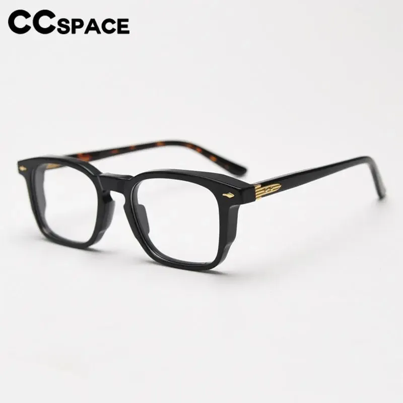 CCspace Unisex Full Rim Square Acetate Eyeglasses 56835