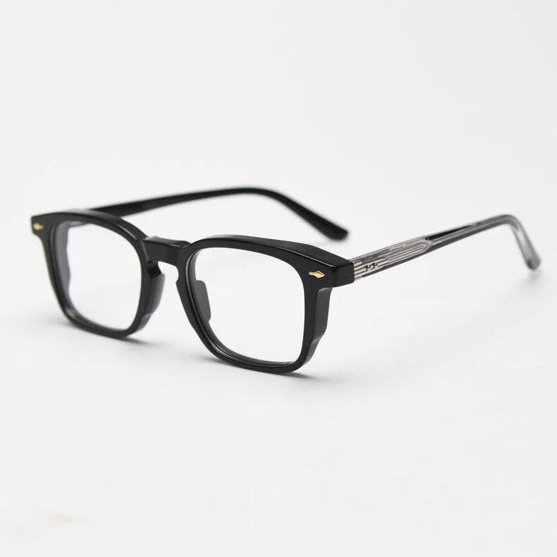 CCspace Unisex Full Rim Square Acetate Eyeglasses 56835