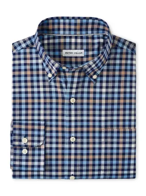 CHAMBLY CROWN LITE COTTON STRETCH SHIRT - NAVY