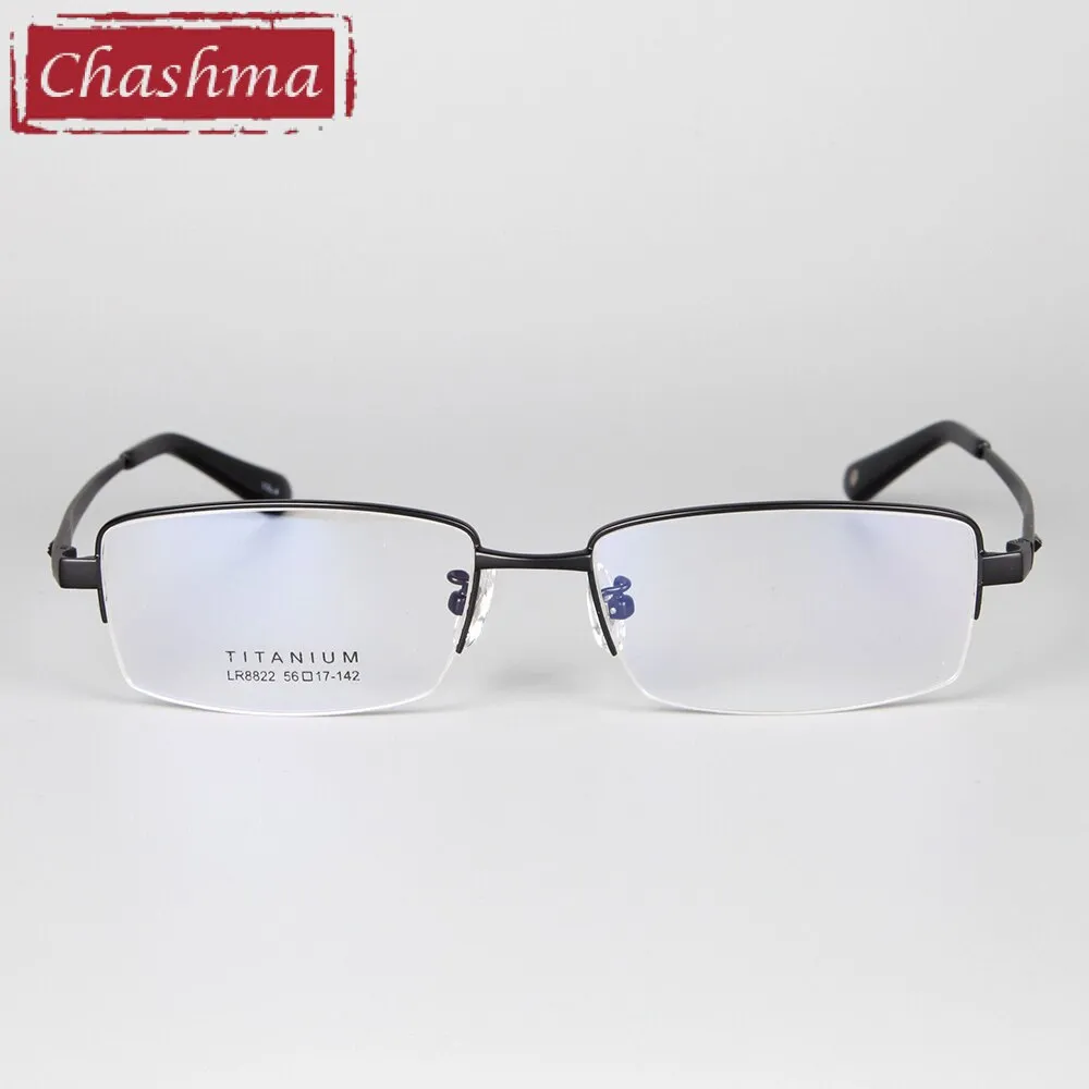 Chashma Men's Semi Rim Square Titanium Eyeglasses 8822