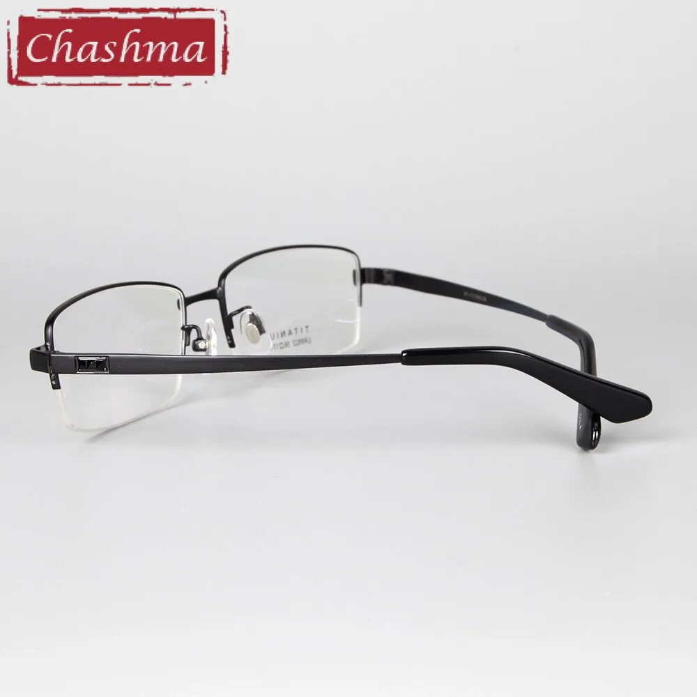 Chashma Men's Semi Rim Square Titanium Eyeglasses 8822