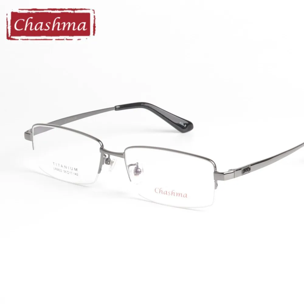 Chashma Men's Semi Rim Square Titanium Eyeglasses 8822