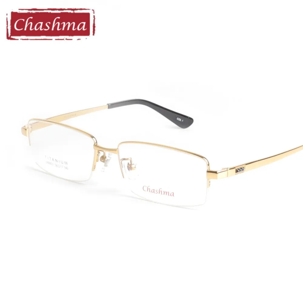 Chashma Men's Semi Rim Square Titanium Eyeglasses 8822