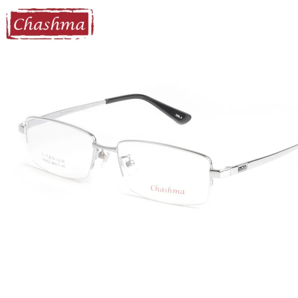 Chashma Men's Semi Rim Square Titanium Eyeglasses 8822