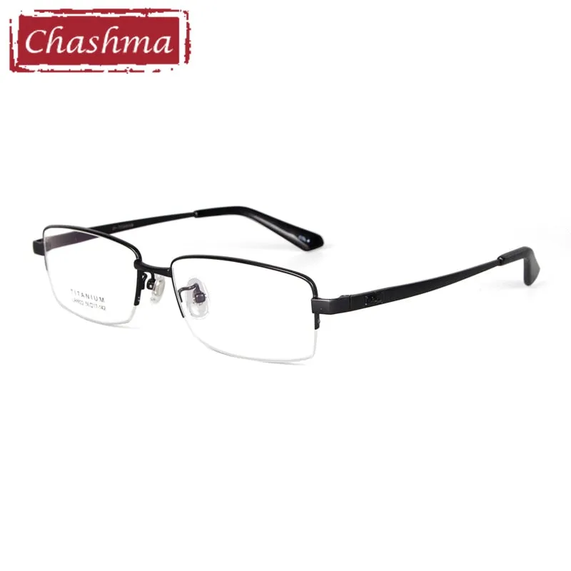 Chashma Men's Semi Rim Square Titanium Eyeglasses 8822