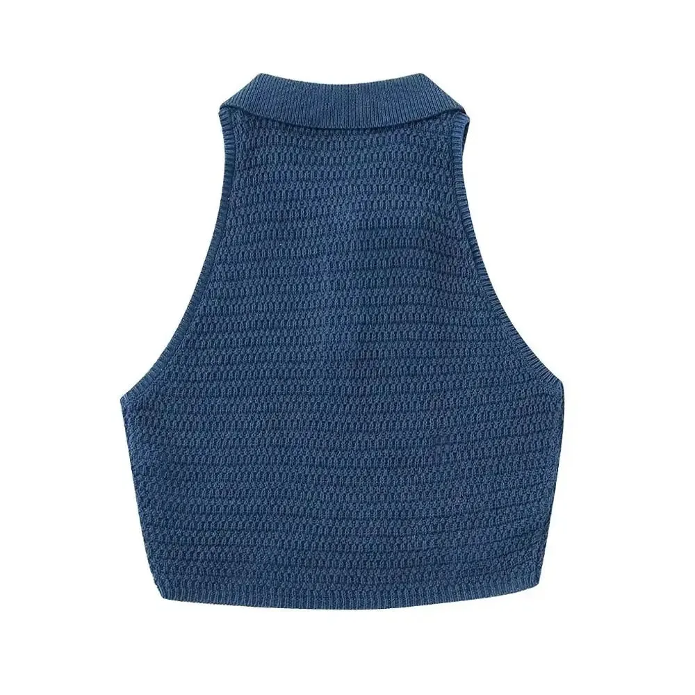 Cropped Knit Tank Top