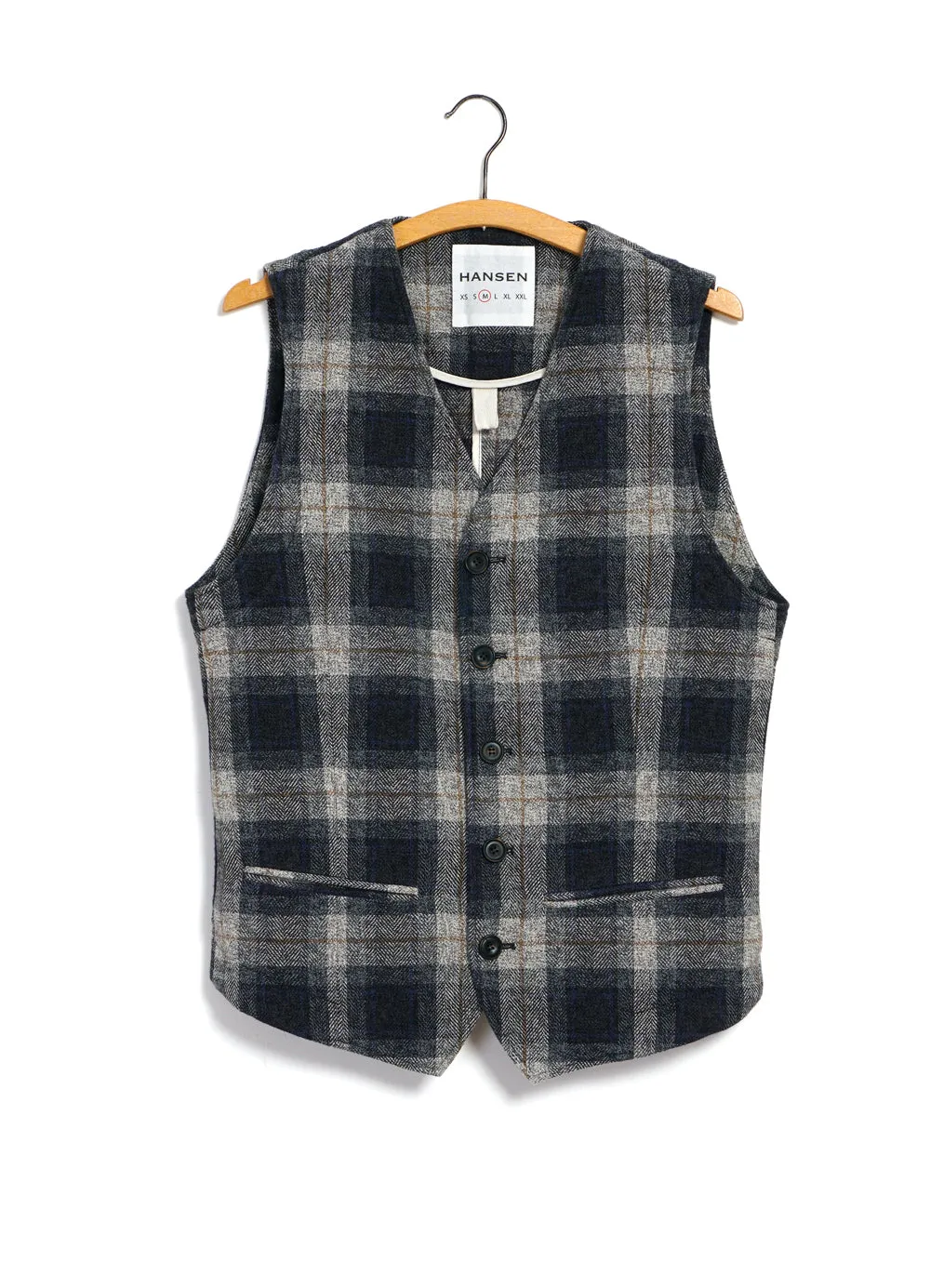 DANIEL 28-33-5 | Classic Waistcoat | Blue Grey Checks