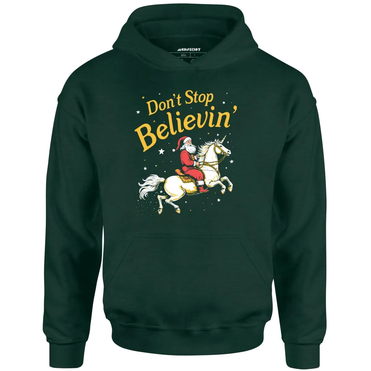 Don't Stop Believin' Santa Unicorn - Unisex Hoodie