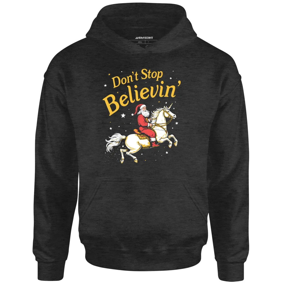 Don't Stop Believin' Santa Unicorn - Unisex Hoodie