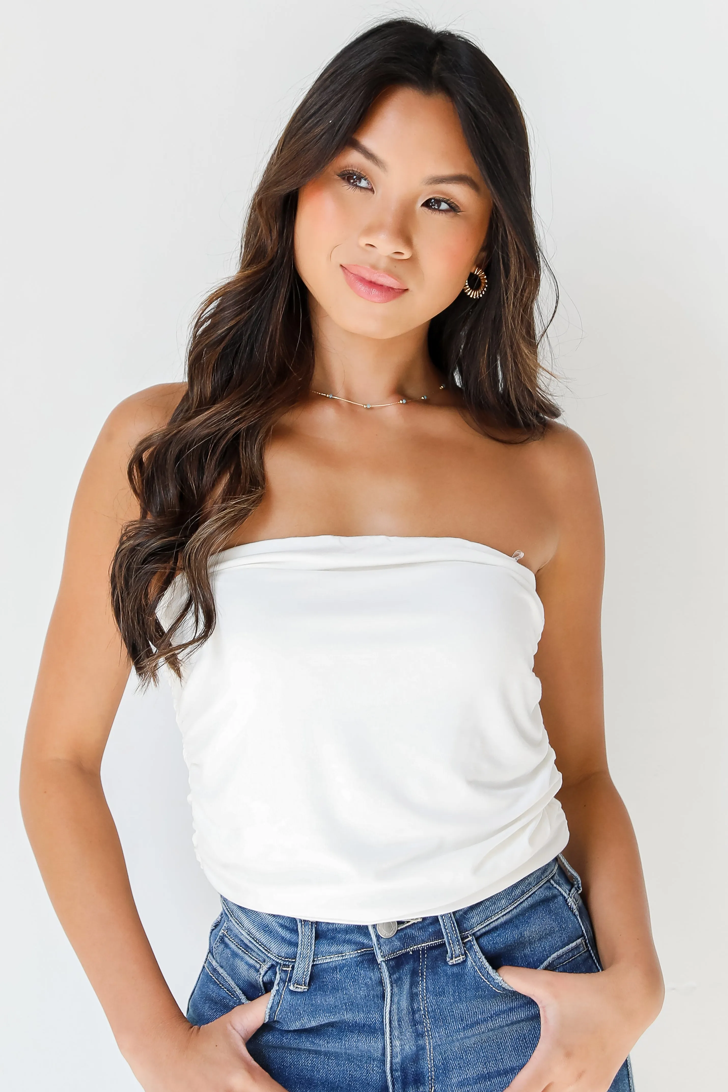 FINAL SALE - Beloved Basics Strapless Crop Top