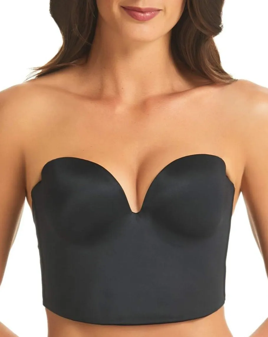 Finelines Refined Low Back Longline Bra - Black