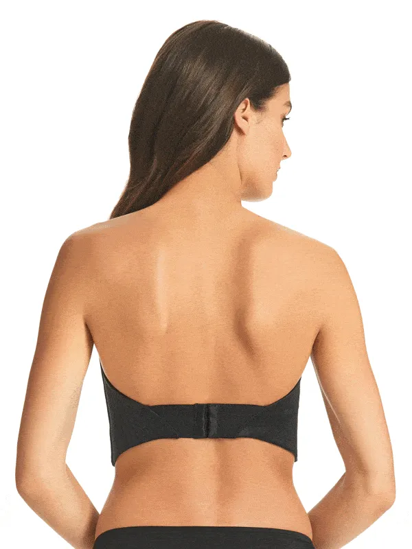 Finelines Refined Low Back Longline Bra - Black