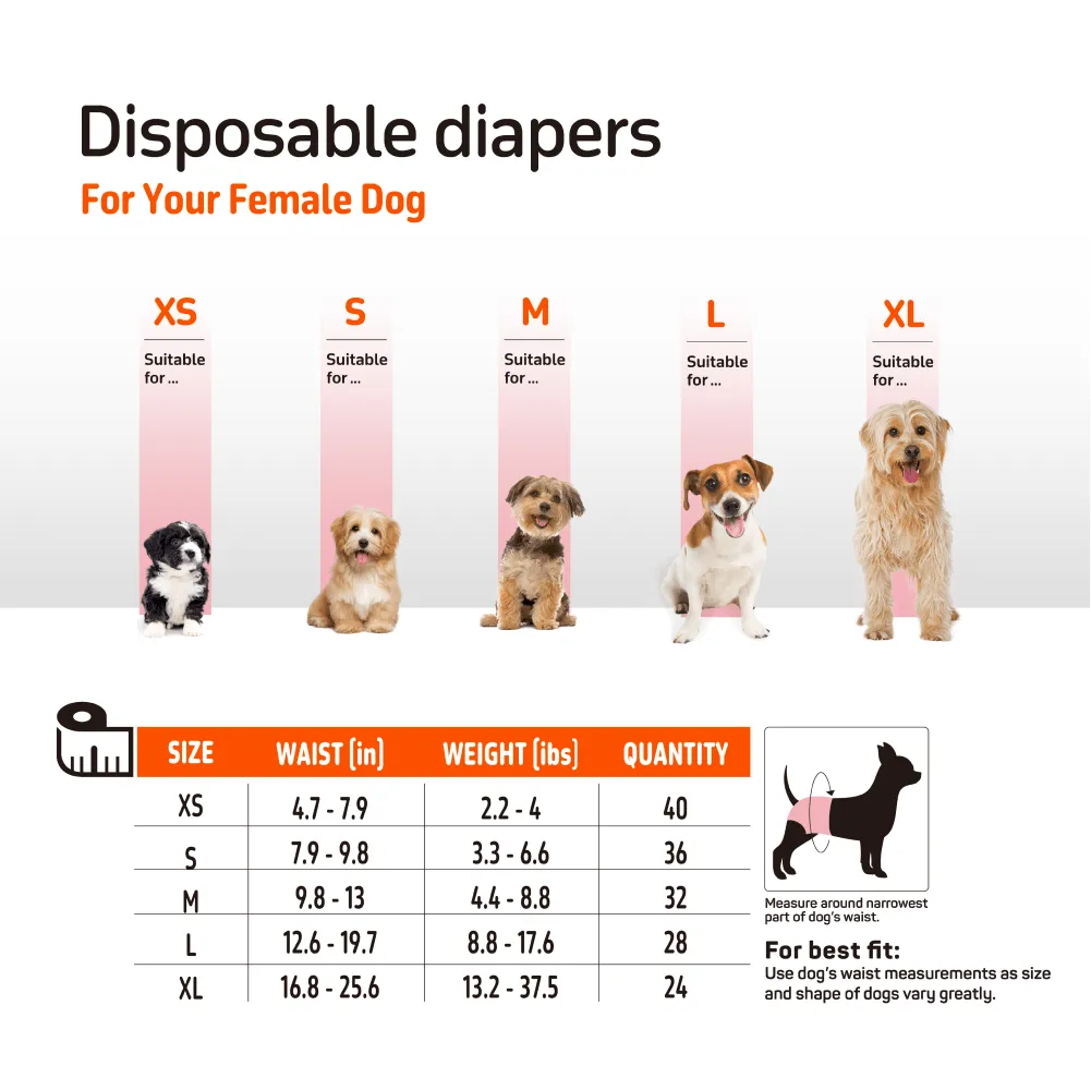 Fofos Diaper for Female Dogs (20x25cm)