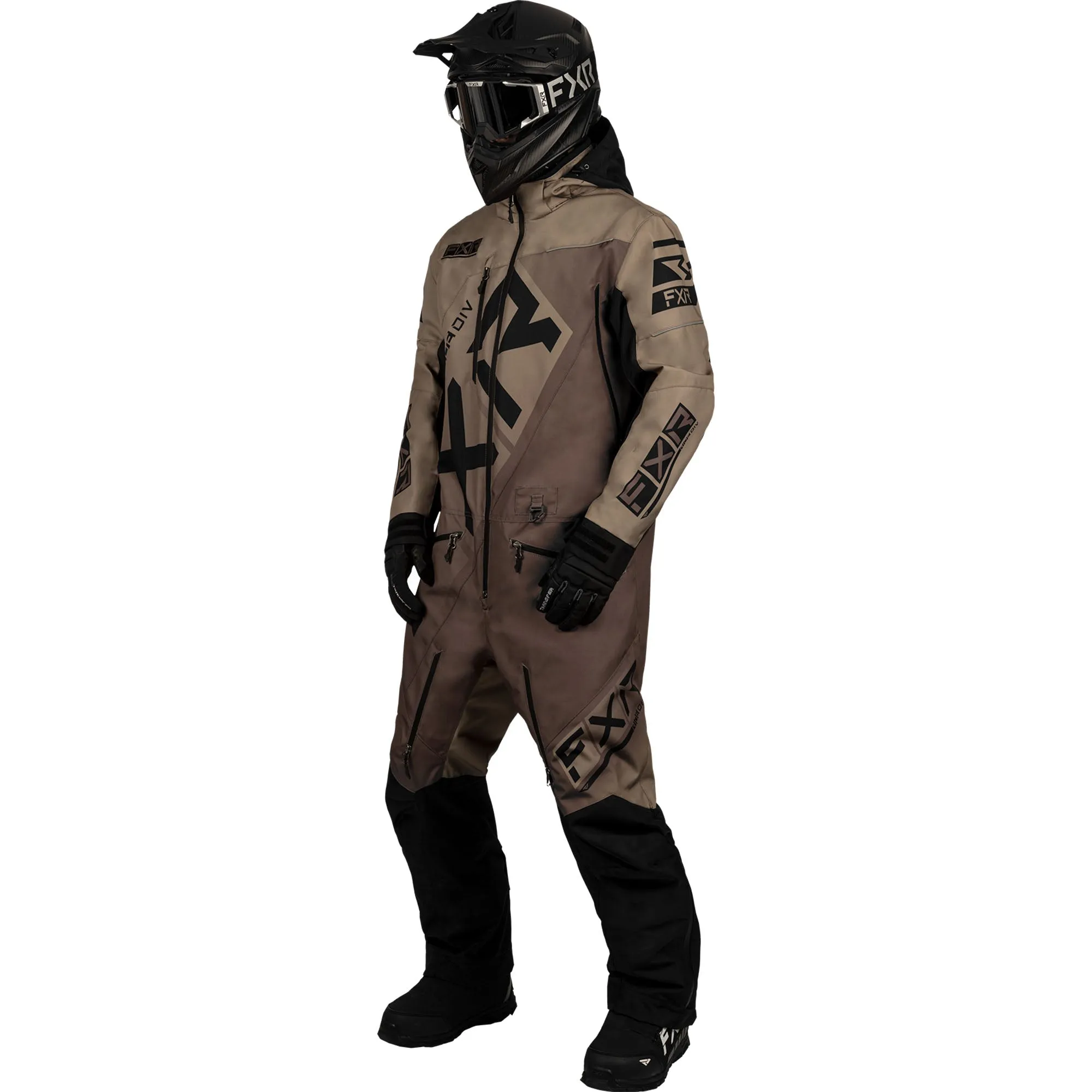 FXR  Mens CX F.A.S.T. Insulated Snowmobile Monosuit HydrX Pro Canvas Bronze