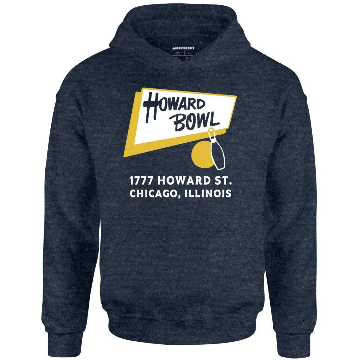 Howard Bowl - Chicago, IL - Vintage Bowling Alley - Unisex Hoodie