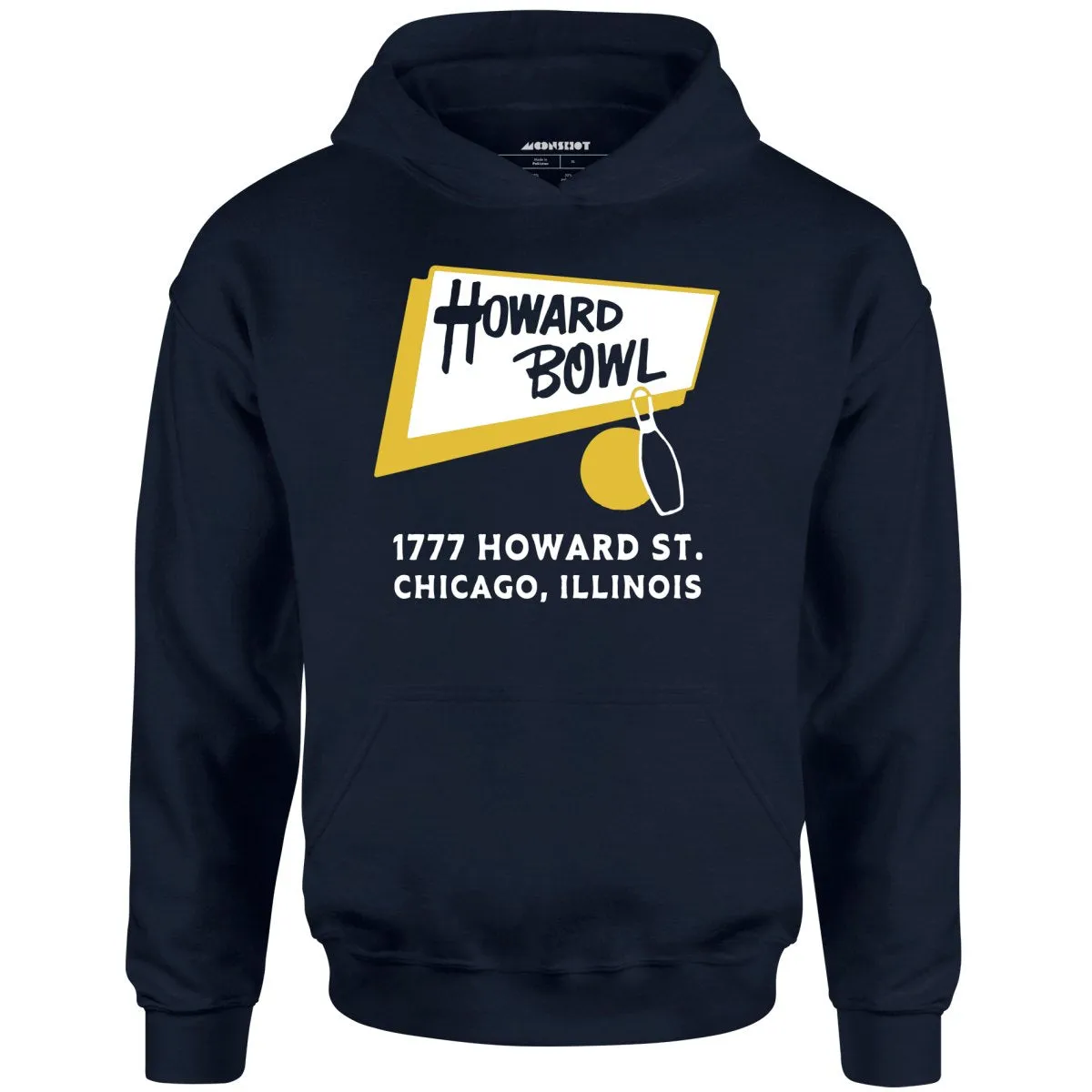 Howard Bowl - Chicago, IL - Vintage Bowling Alley - Unisex Hoodie