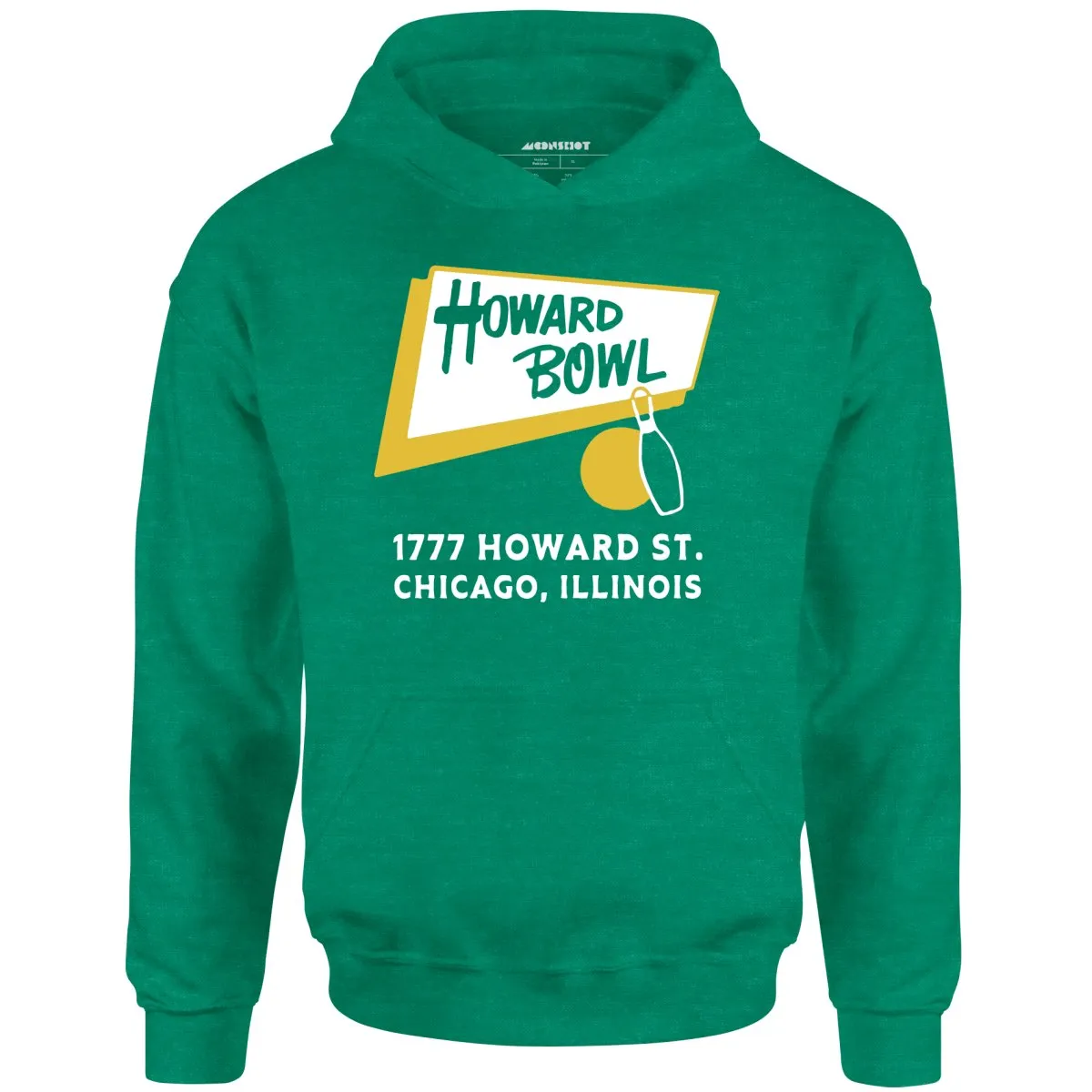 Howard Bowl - Chicago, IL - Vintage Bowling Alley - Unisex Hoodie