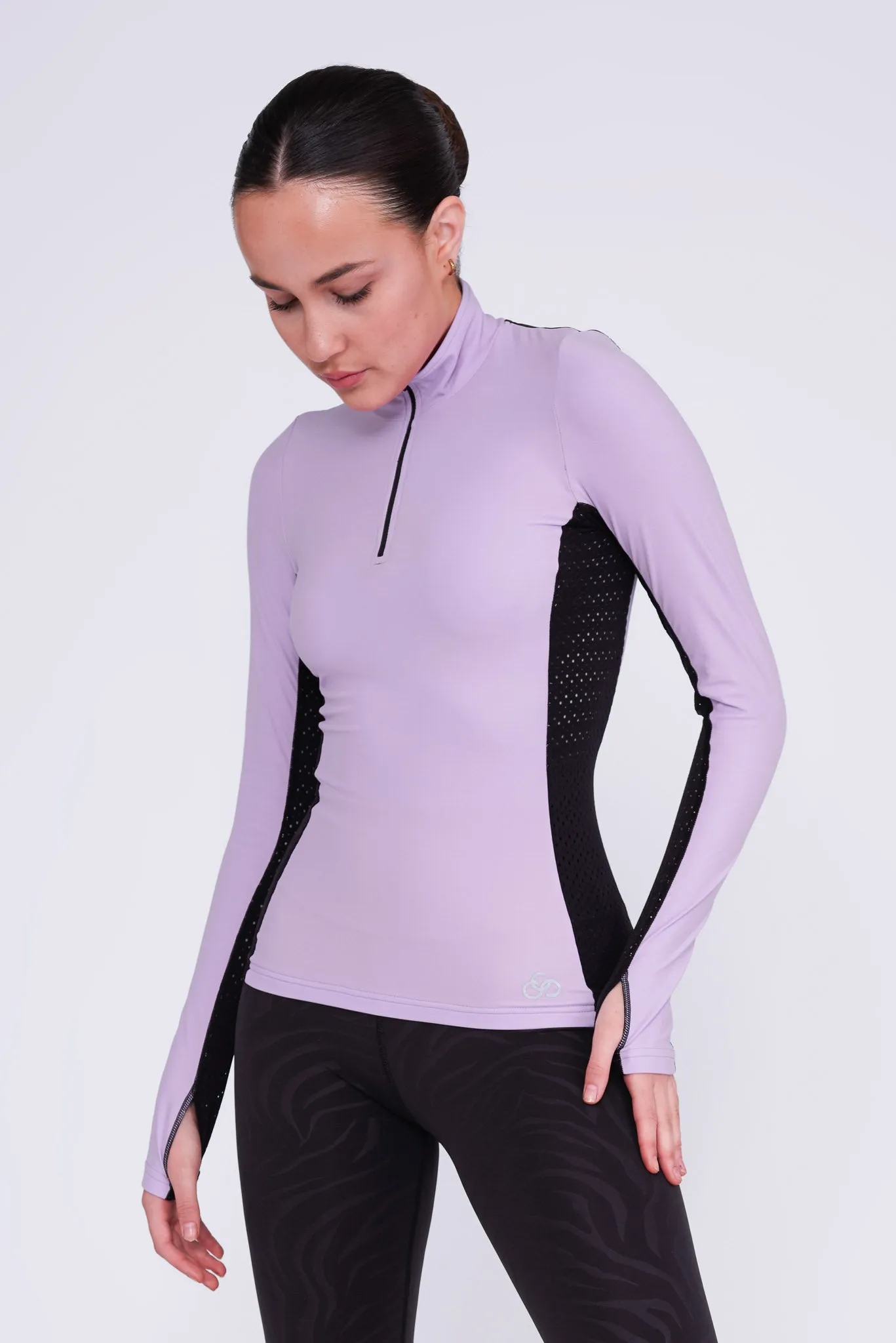 Inspire Half-Zip Top in Amethyst