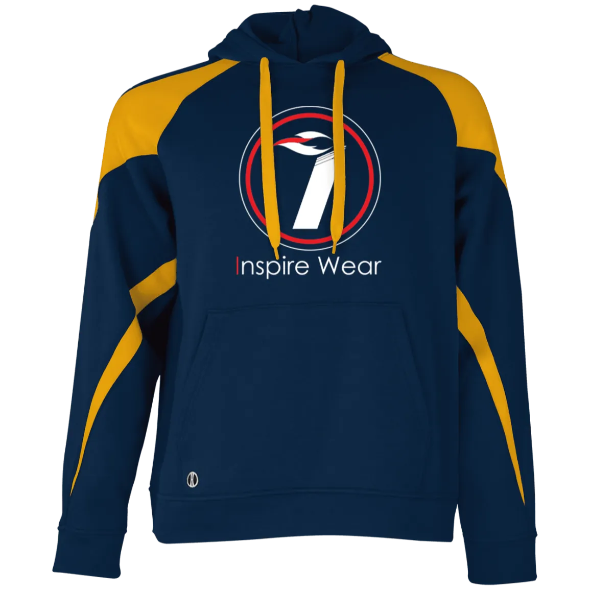 Inspire Wear logo Athletic Colorblock Fleece Hoodie