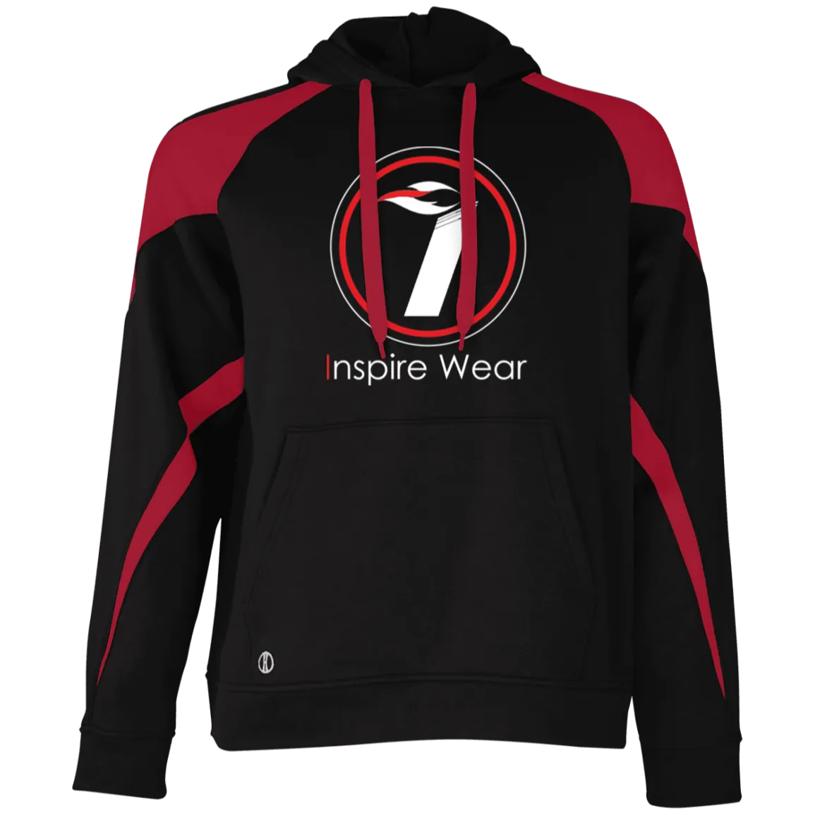 Inspire Wear logo Athletic Colorblock Fleece Hoodie