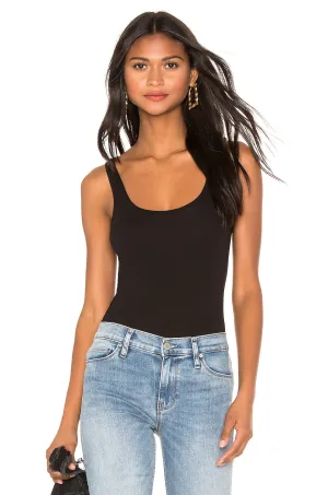 James Perse Classic Brushed Long Tank Top, black