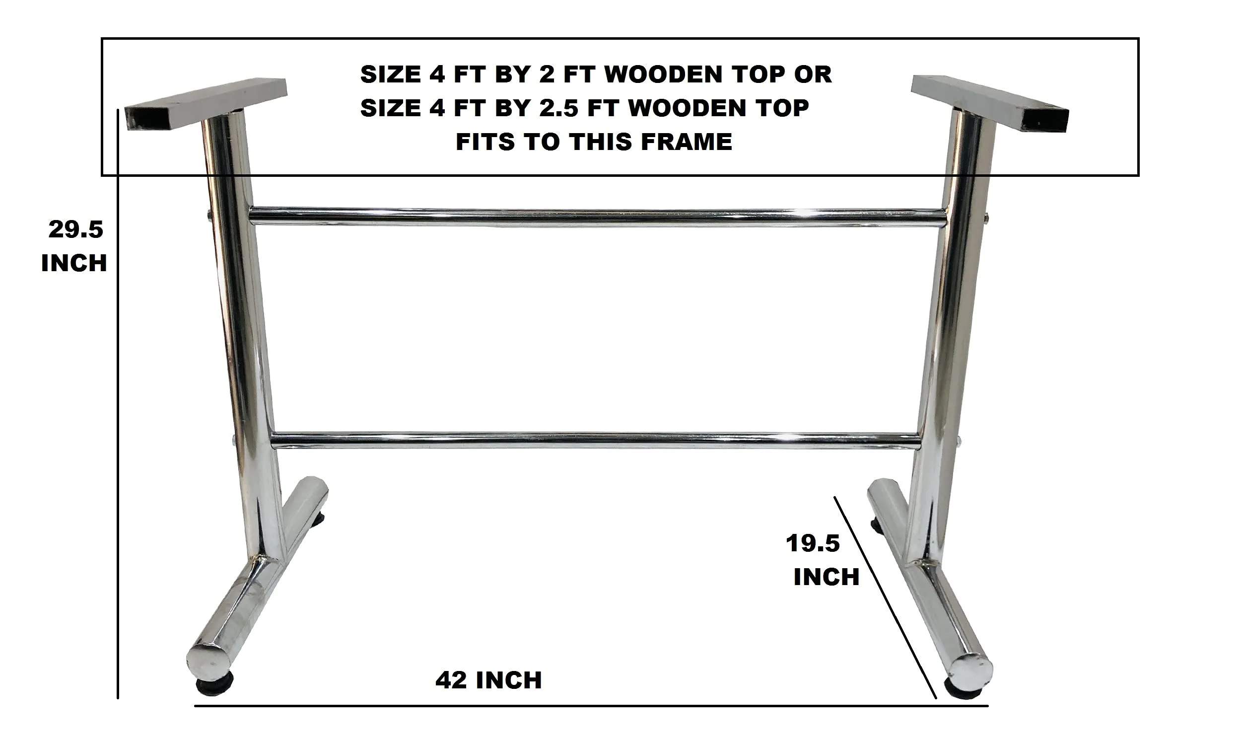 KITHANIA Table frame Steel Modular Furniture Folding Table Frame for Home Study, Dining, Restaurant or for More Purposes Heavy Duty Steel Frame (Best for Study or Dining Purpose) 4 ft.