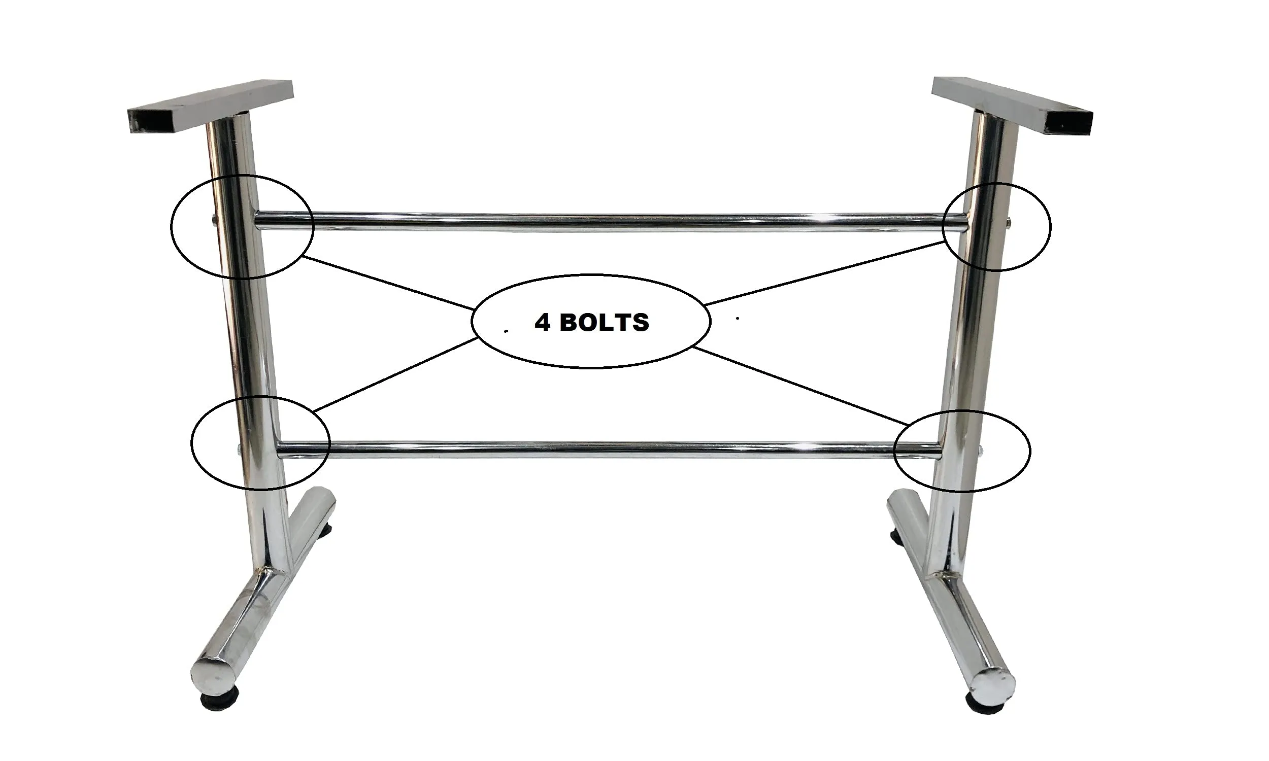 KITHANIA Table frame Steel Modular Furniture Folding Table Frame for Home Study, Dining, Restaurant or for More Purposes Heavy Duty Steel Frame (Best for Study or Dining Purpose) 4 ft.