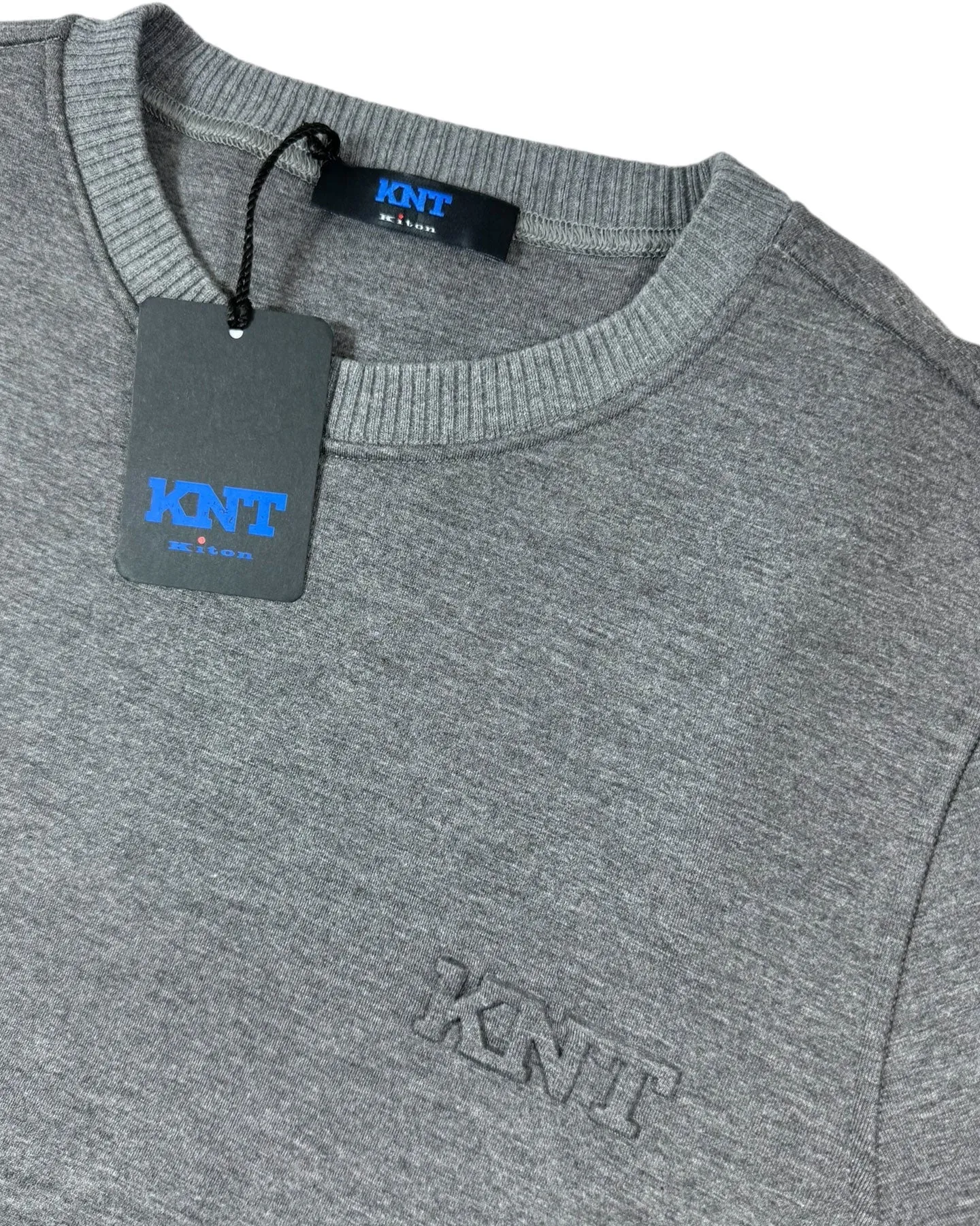 KNT Kiton Sweater Gray Activewear Crew Neck Sweatshirt EU 52/ L