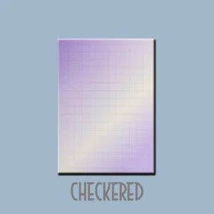 Korean GRADIENT CHECKERED MEMO Notepads Blank Notepad Checkered Notepad Grid Notepad Horizontal Rule Notepad 100gsm | 100 X 140mm 50 Sht