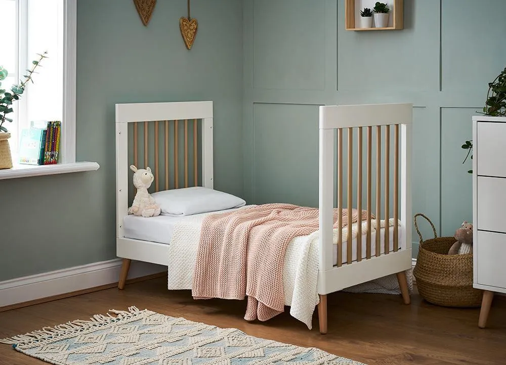 Maya Mini 3 Piece Nursery Furniture Set - White & Natural