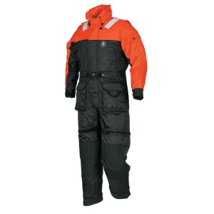 Mustang Deluxe Anti-Exposure Coverall  Work Suit - Orange/Black - XS