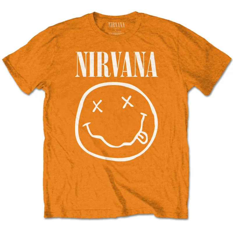 Nirvana Kids T-Shirt - Smiley Face - Orange