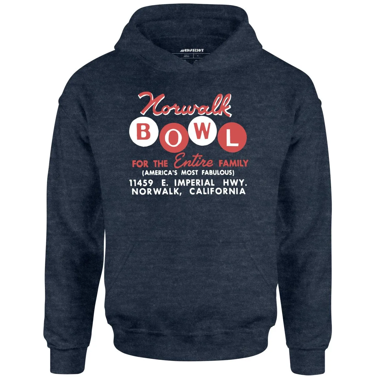 Norwalk Bowl - Norwalk, CA - Vintage Bowling Alley - Unisex Hoodie