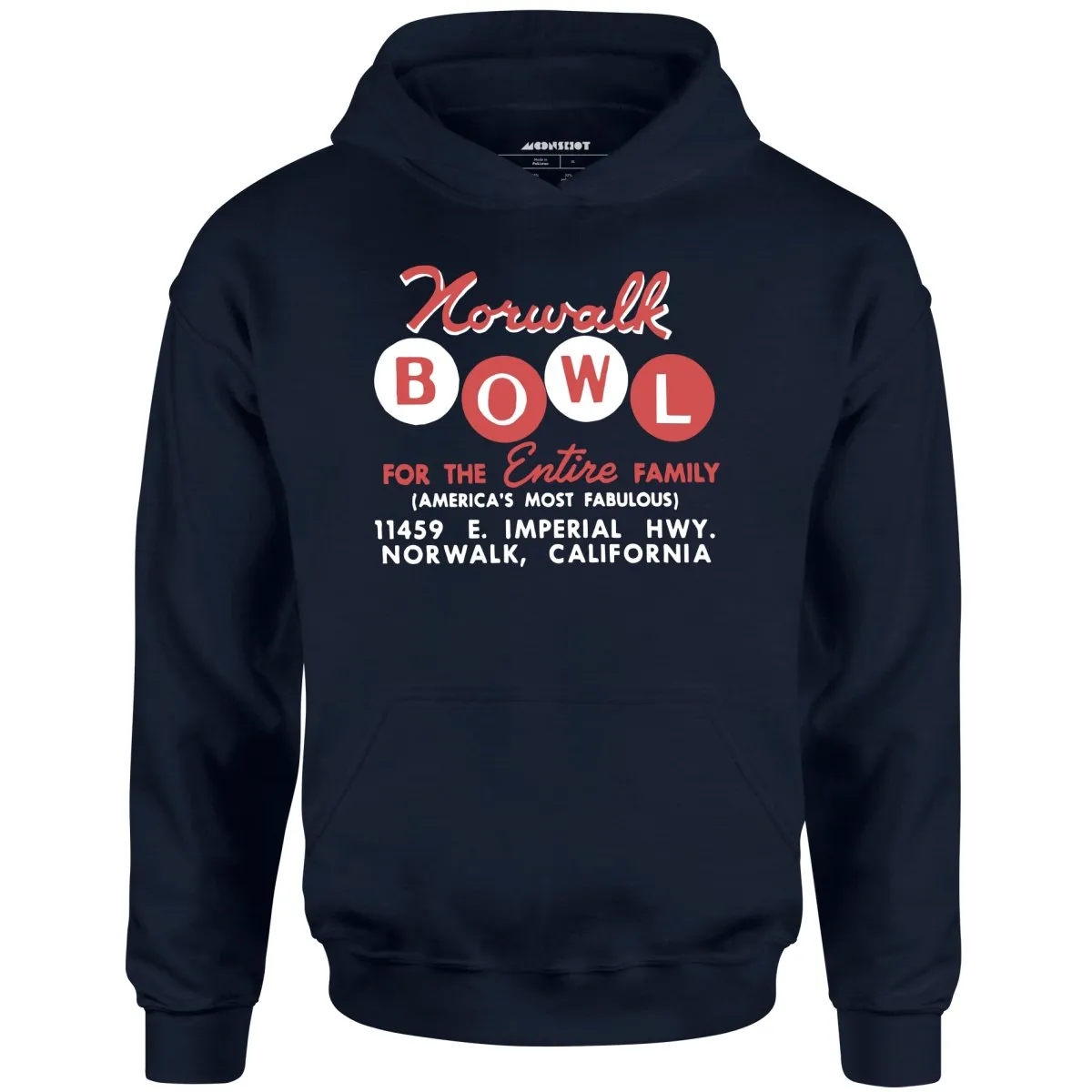 Norwalk Bowl - Norwalk, CA - Vintage Bowling Alley - Unisex Hoodie