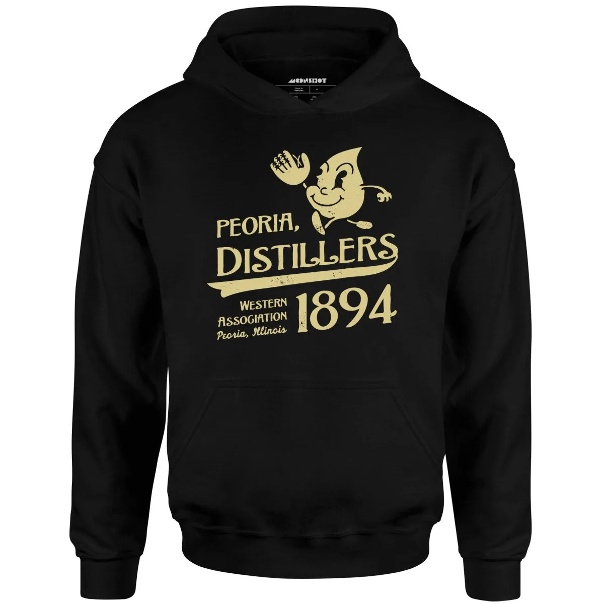 Peoria Distillers - Illinois - Vintage Defunct Baseball Teams - Unisex Hoodie