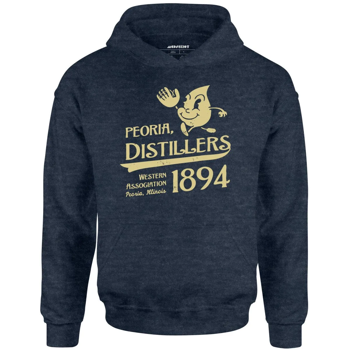 Peoria Distillers - Illinois - Vintage Defunct Baseball Teams - Unisex Hoodie