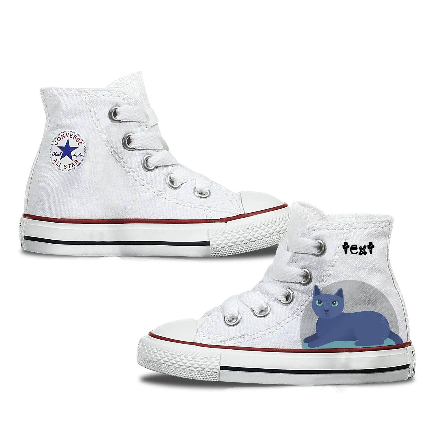 Russian Blue Kids Personalised Converse