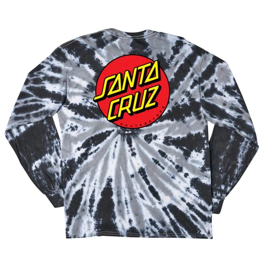 SANTA CRUZ L/S T-SHIRT CLASSIC DOT TWIST BLACK