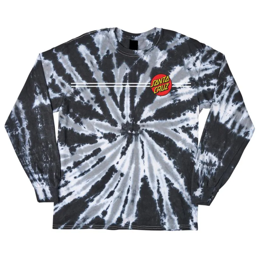 SANTA CRUZ L/S T-SHIRT CLASSIC DOT TWIST BLACK