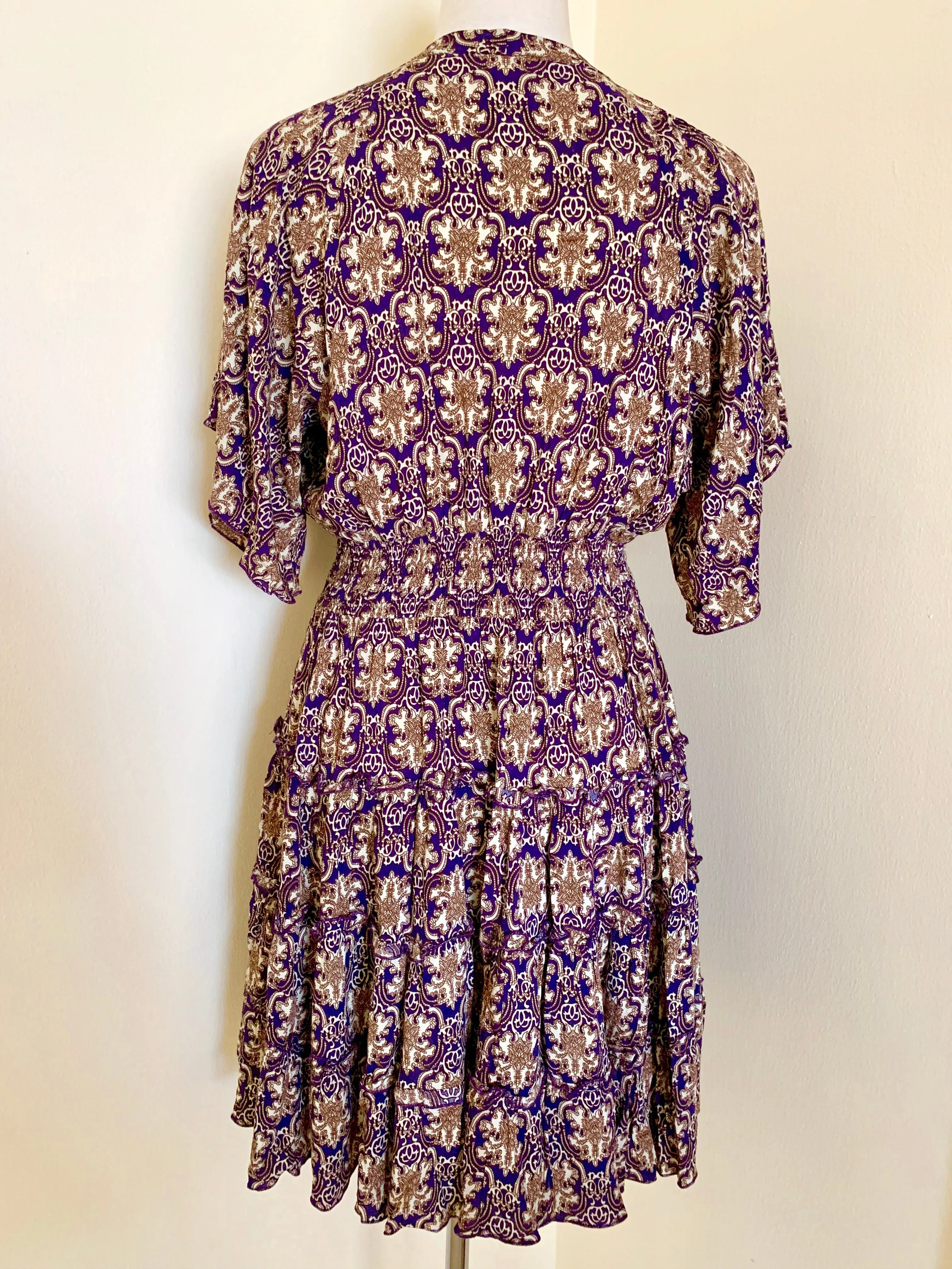 Short tiered gypsy dress with sleeves