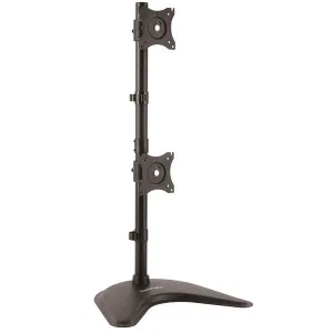 Startech.Com Vertical Dual Monitor Stand - Supports Monitors 13" To 27" - Adjustable - Computer Monitor Stand For Double