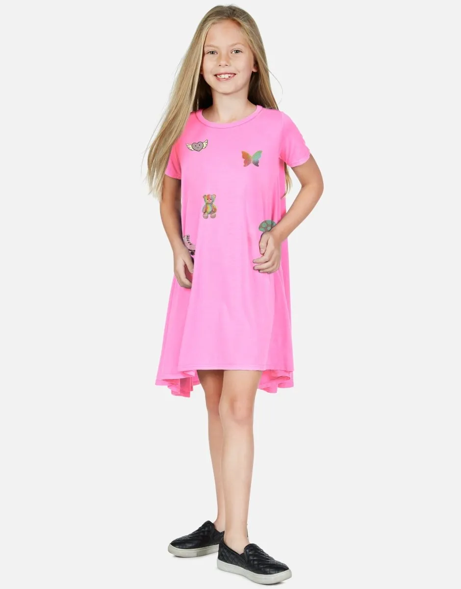 STICKER BEANS SWING DRESS