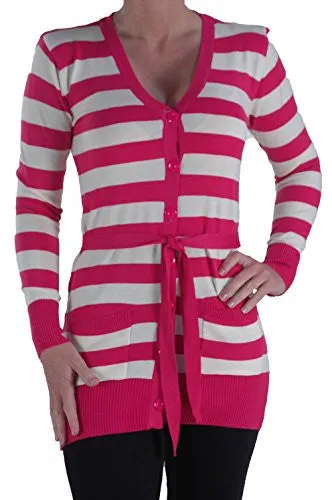 Striped Long Sleeve Cardigan