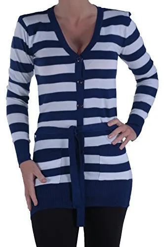 Striped Long Sleeve Cardigan