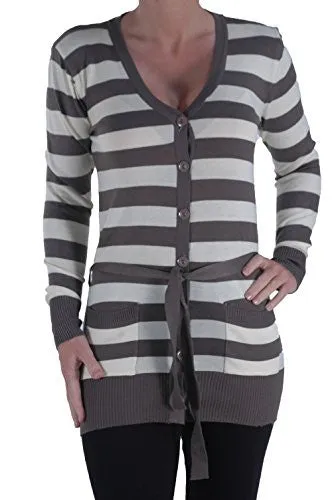 Striped Long Sleeve Cardigan